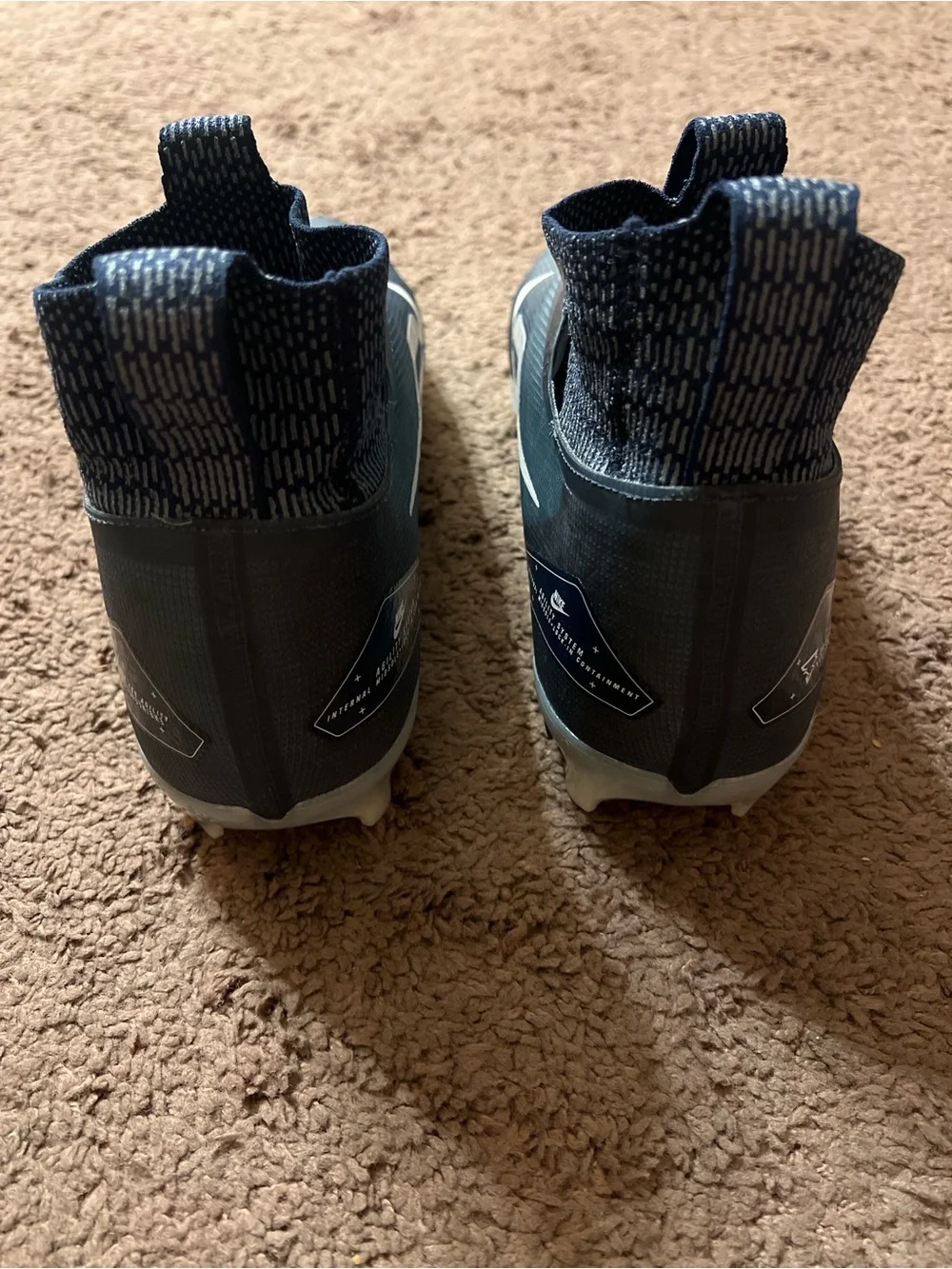 New Nike Alpha Menace Elite 3 Football Cleats Navy Blue Size 15 CT6648-400